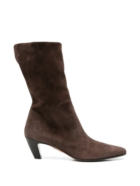 Aquazzura suede ankle boots Brown SLUMIDB0SUE