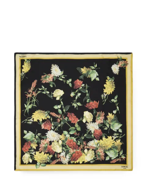 Lancel floral-print scarf Black A14341KZTU