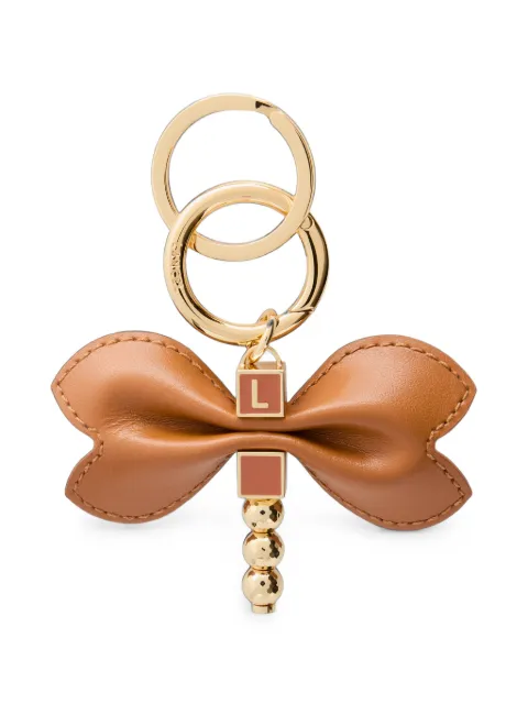 Lancel dragonfly leather keyring Brown A1386820TU