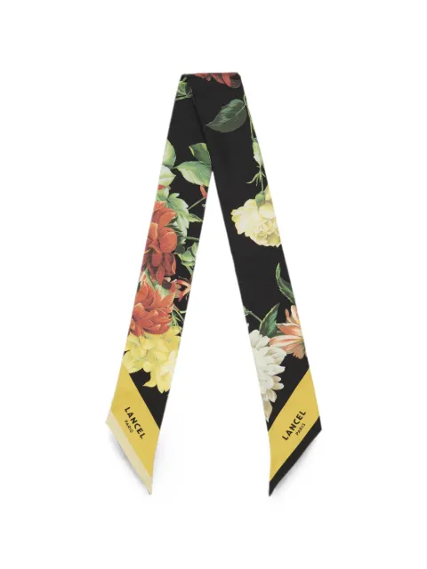 Lancel floral-print silk headband Black A14340KZTU