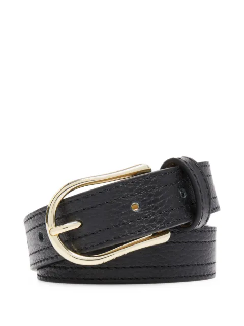 Lancel grained leather belt Black A1434710TU