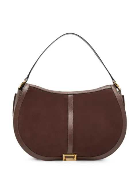 Lancel L Celeste double buckle saddle bag Brown A142323QTU