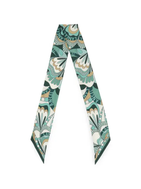 Lancel graphic-print silk headband Green A11334VSTU