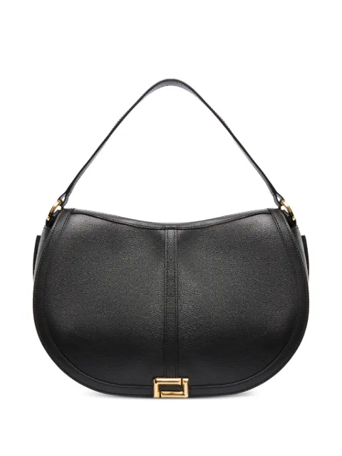 Lancel large Celeste Double L saddle bag Black A1423010TU