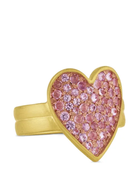 Leigh Maxwell pink sapphire heart ring Gold LMR101PS