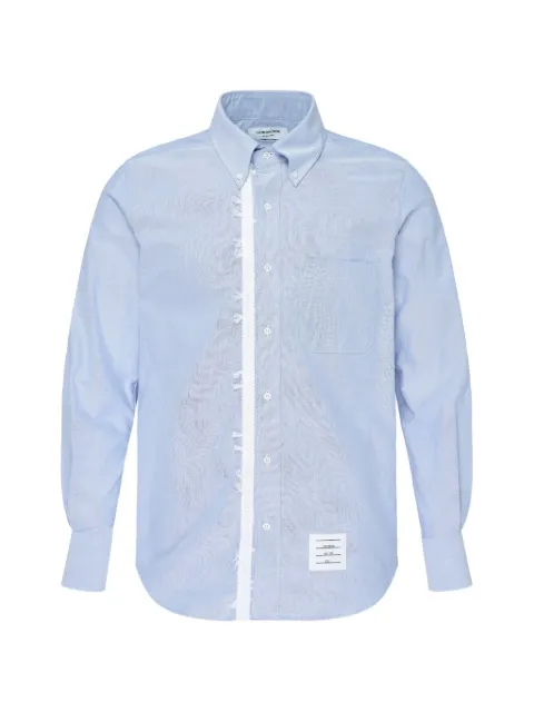 Thom Browne straight-fit long-sleeve button-down shirt Blue MWL272EE1700