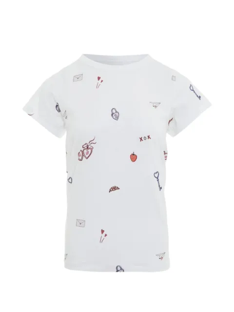 rag & bone Valentines graphic-print T-shirt White RE6A26ST3S