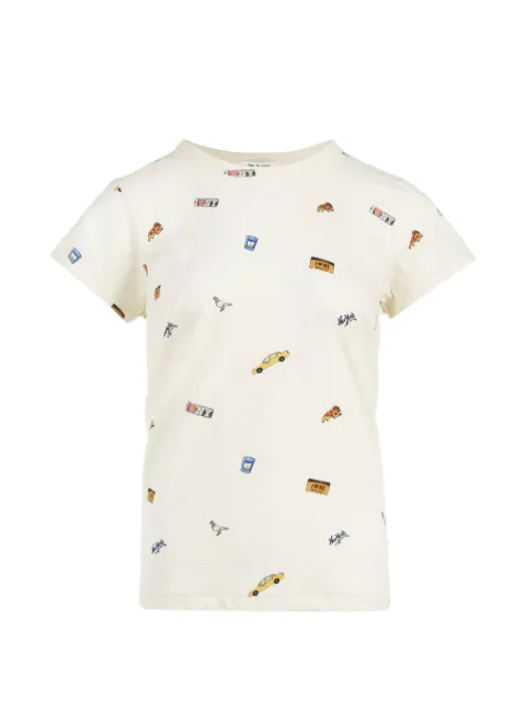 rag & bone NYC patch-print T-shirt Neutrals E6RE4E26HTSW00IVORYMULTI