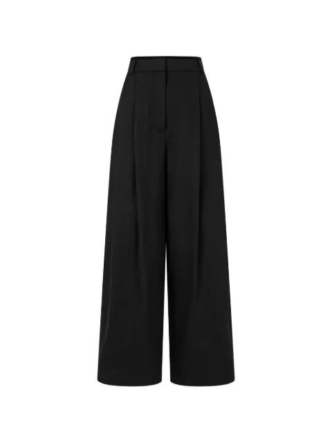 TOMBOY pintuck wide-leg trousers Black 9106331102