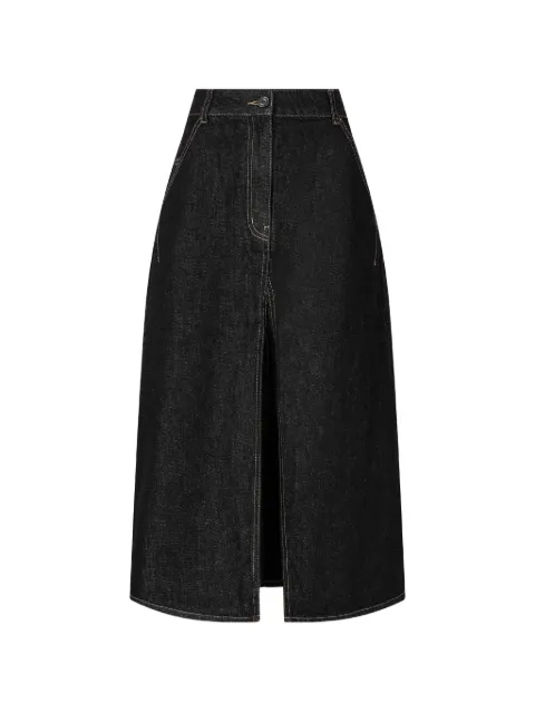 TOMBOY slit-detail denim skirt Black 9106362101