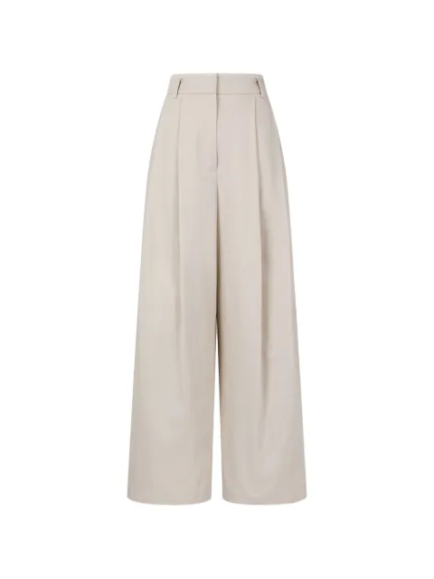 TOMBOY pintuck wide-leg trousers Neutrals 9106331102