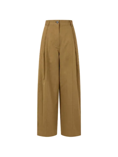 TOMBOY pleated wide-leg trousers Green 9106331103