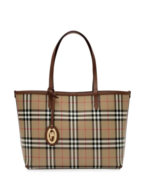 Burberry small check tote Neutrals 8131493
