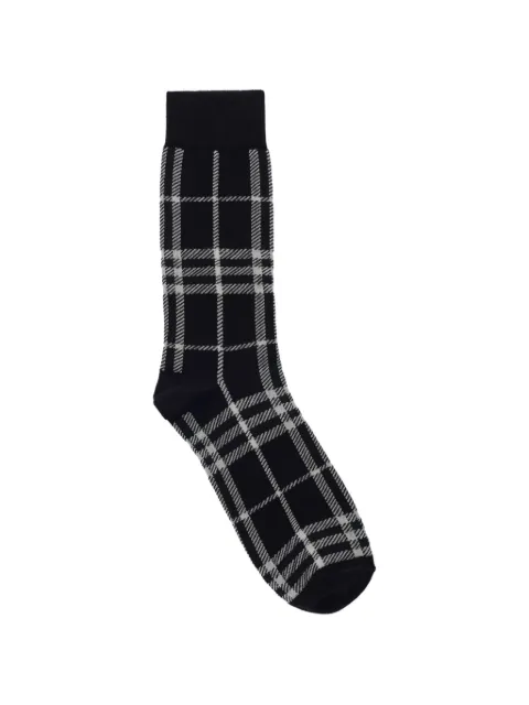 Burberry Check cotton-nylon-blend socks Black 8135674