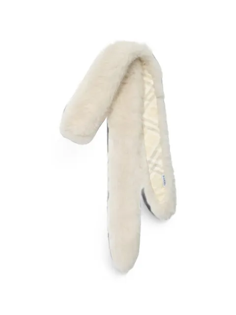 Burberry skinny shearling scarf Neutrals 8133833