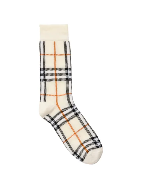 Burberry Check cotton-nylon-blend socks Neutrals 8135678
