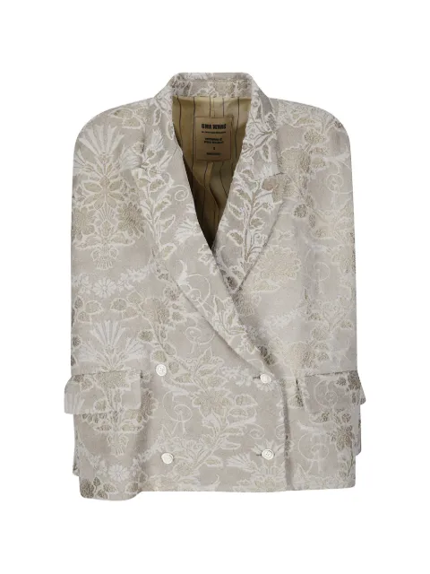 Uma Wang Crossword floral-jacquard blazer Neutrals UP6001