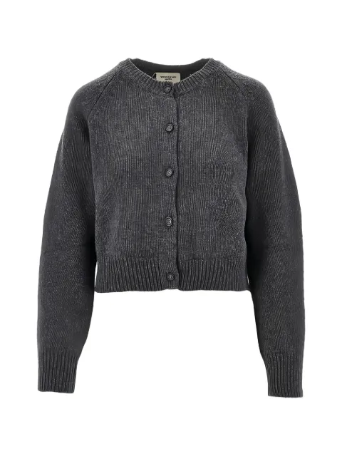 Weekend Max Mara ribbed-trim raglan-sleeve cardigan Grey 2625346062600082F006
