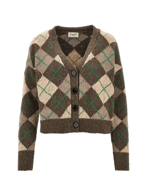 Weekend Max Mara argyle-knit button-up cardigan Brown 2625346082600125F001