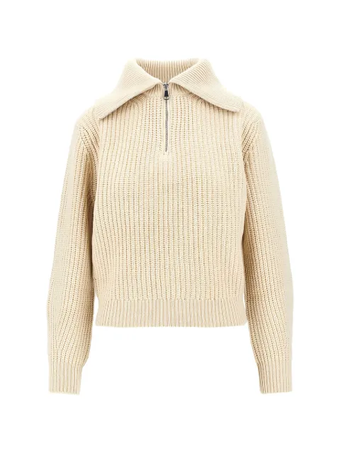 Weekend Max Mara wool zip-up roll-neck jumper - ice Neutrals 2625366182600