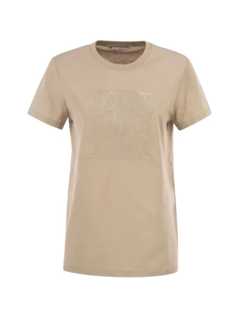 Max Mara logo-embroidered T-shirt Neutrals 2611941032600153