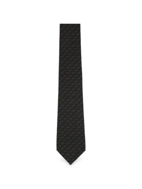 Gucci GG silk jacquard tie Black 8533514E0091075