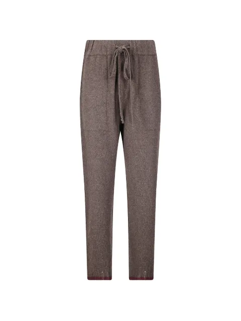 Uma Wang drawstring-waist cashmere track pants Brown UK7158