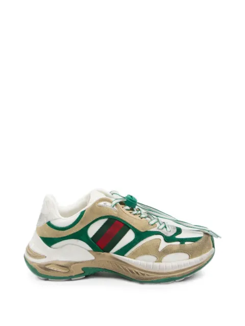 Gucci Web-stripe panelled sneakers Neutrals 853709AAGGM9251