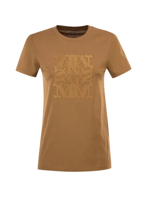 Max Mara logo-embroidered T-shirt Brown 2611941032600