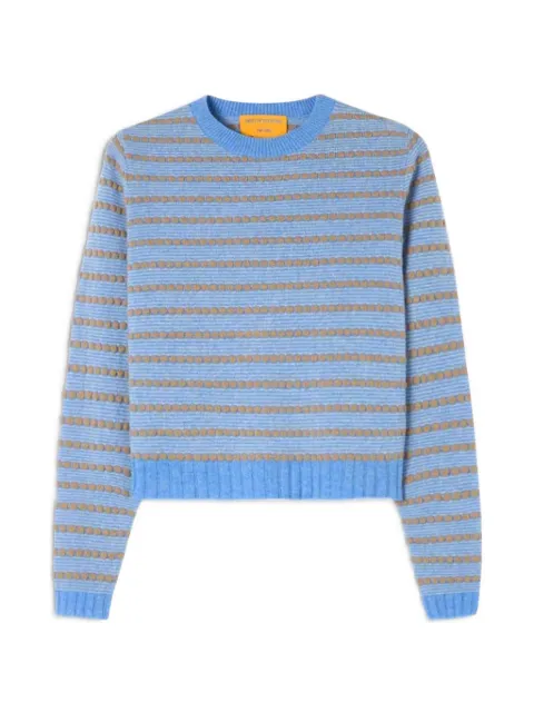Guest In Residence Pebble striped cashmere sweater Blue W44010JM100CASHMERE