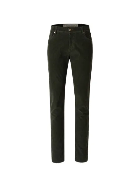 Richard J. Brown corduroy-effect straight-leg trousers Green MILANOZIPT179MILANOZIPT179