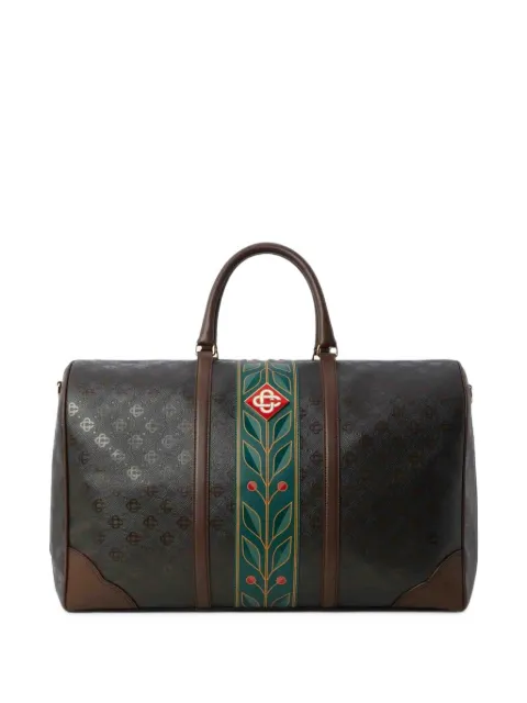 Casablanca dark-brown monogram weekender bag Brown APF26BAG199