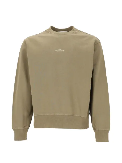 Stone Island blurred-compass cotton sweatshirt Green L2S156100039S0477