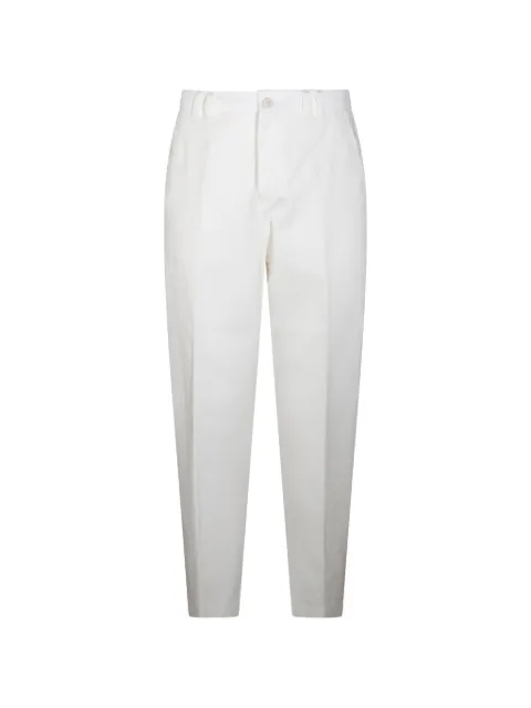 Canali logo-patch tailored trousers White D91604PT01666