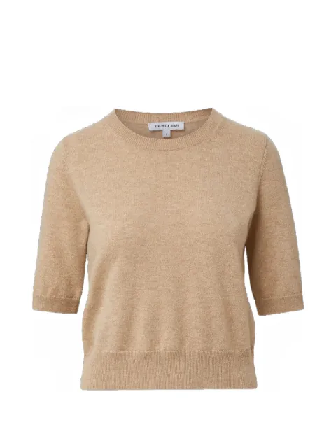 Veronica Beard Shana short-sleeve sweater Neutrals 2607KA6190331