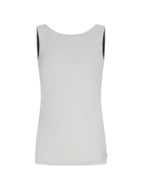 HOUSE OF GRAVITY sleeveless ribbed-knit top White HG3002603