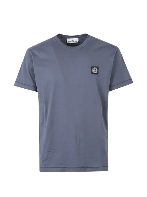 Stone Island 2100027 60/2 cotton jersey T-shirt Blue 2100027S0013V002E