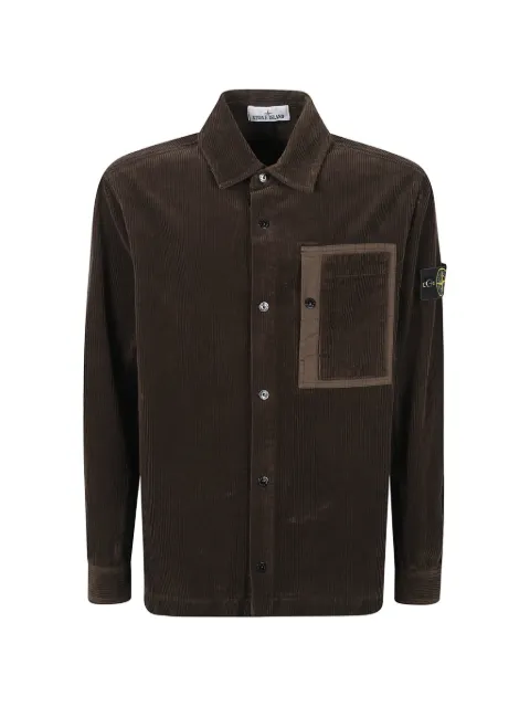 Stone Island 1200016 organic cotton corduroy 800 overshirt Brown L2S151200016S0212