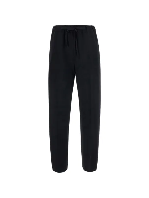Semicouture drawstring-waist pressed-crease trousers Black S6WL24Y690