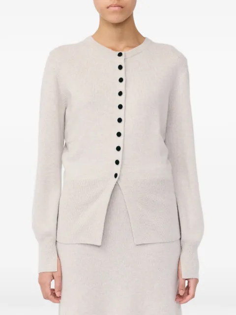 Lisa Yang Maven ribbed-knit button-up cardigan Neutrals 2026459