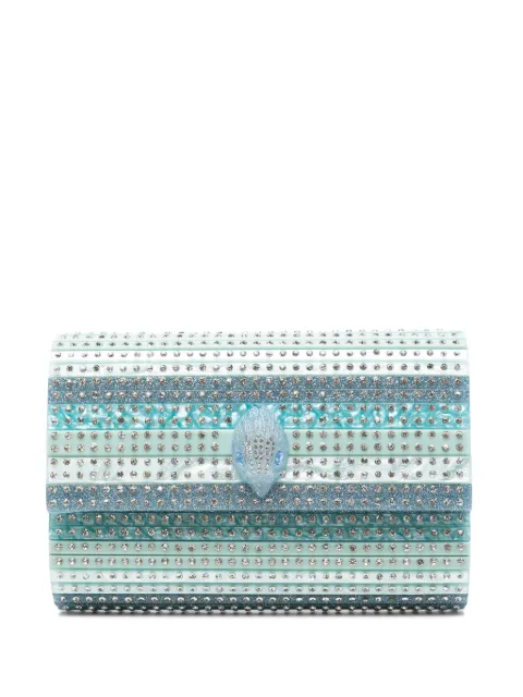 Kurt Geiger London Eagle crystal-embellished clutch bag Blue 8764083979