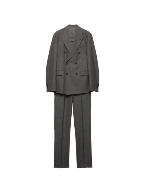 Prada double-breasted wool suit Brown UAM541SOOO6010