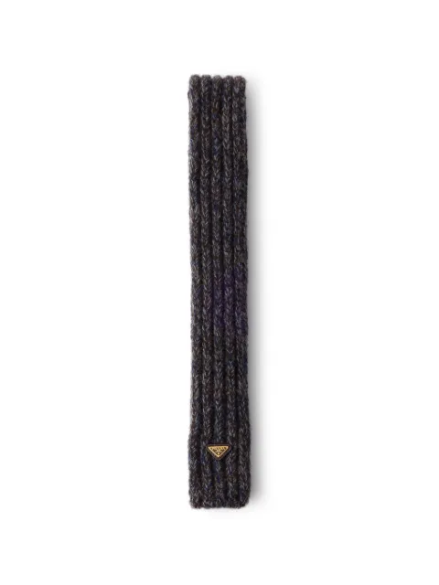 Prada Wool and mouliné cashmere scarf Brown 1FS1972ZR6