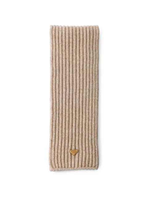 Prada wool and mouliné cashmere scarf Neutrals 1FS1962ZR6