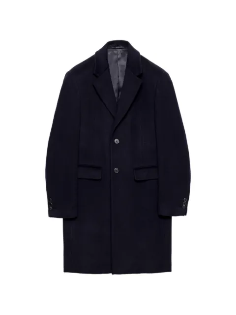 Prada Single-breasted wool and cashmere coat Blue UC486MS23218I1