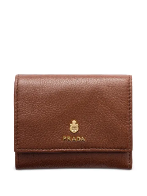 Prada small leather wallet Brown 1MH0432ZSN