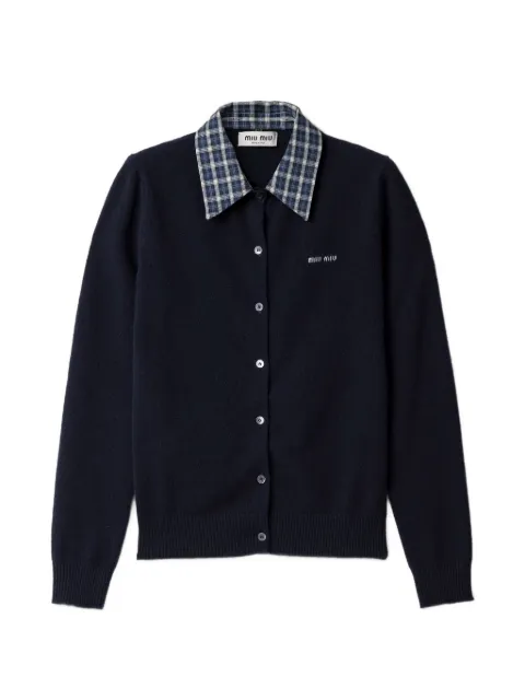 Miu Miu cashmere cardigan Blue MMF03VSOOO6290