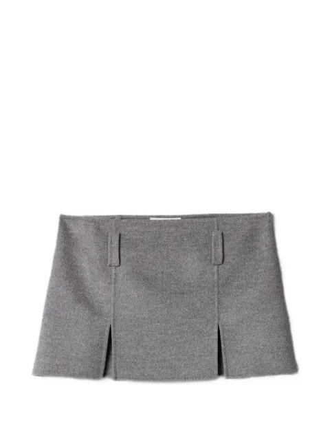 Miu Miu Double cashmere and wool mini skirt Grey MG2750SOOO15Q8