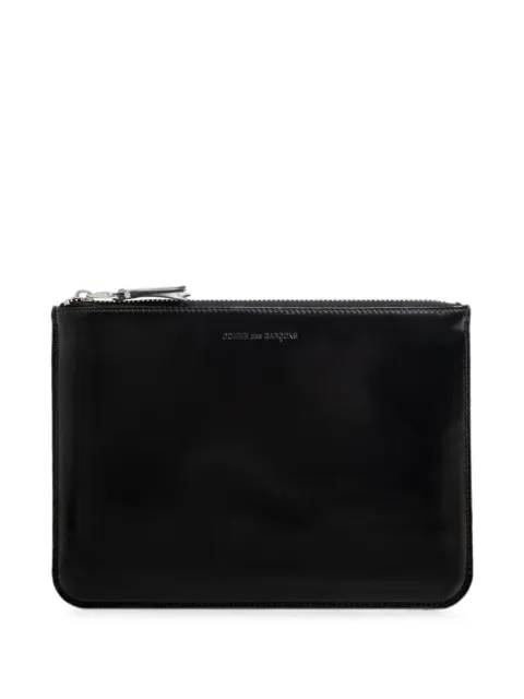Comme Des Garçons mirror-inside logo-print leather wallet Black SA5100MI