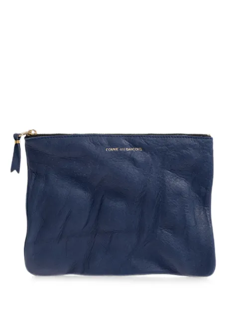 Comme Des Garçons logo-print leather pouch Blue SA5100WW0